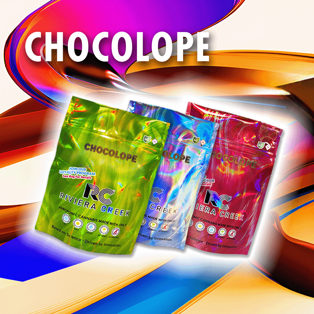 chocolope colorful bags of flower